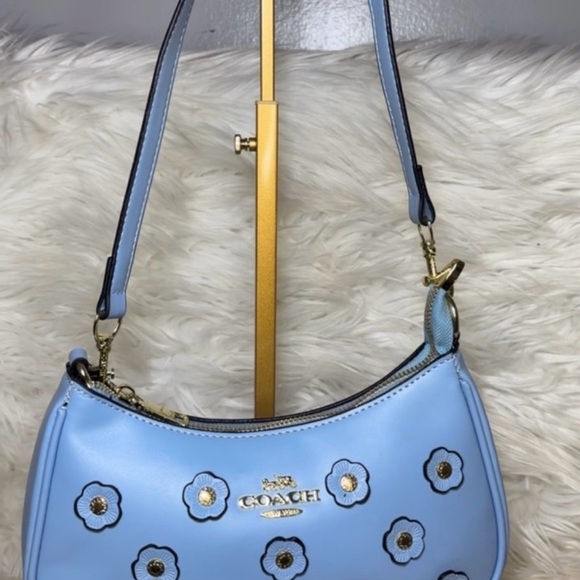 Coach Light Blue Floral Shoulder Bag - Picture 2 of 2